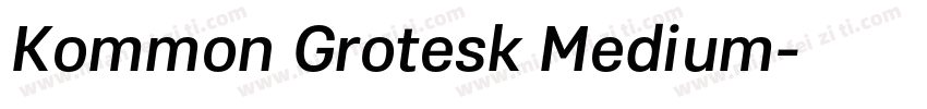 Kommon Grotesk Medium字体转换
